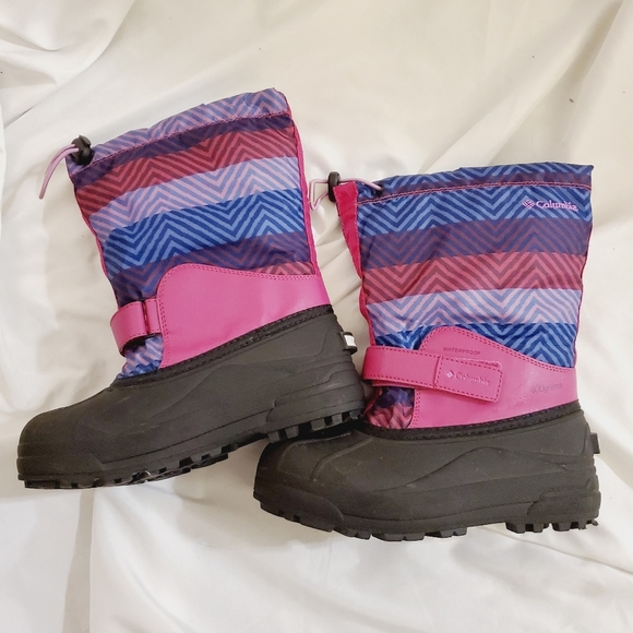 Columbia Youth Pink and Purple Powderbug Winter Boots - Picture 8 of 8